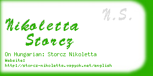 nikoletta storcz business card